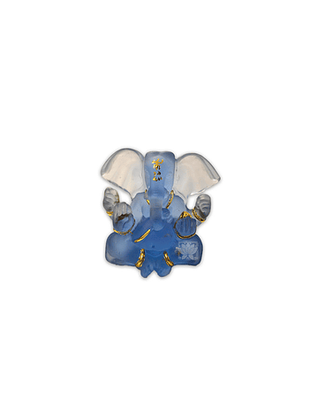 Dios Ganesh  Pequeño Azul Transparente 3