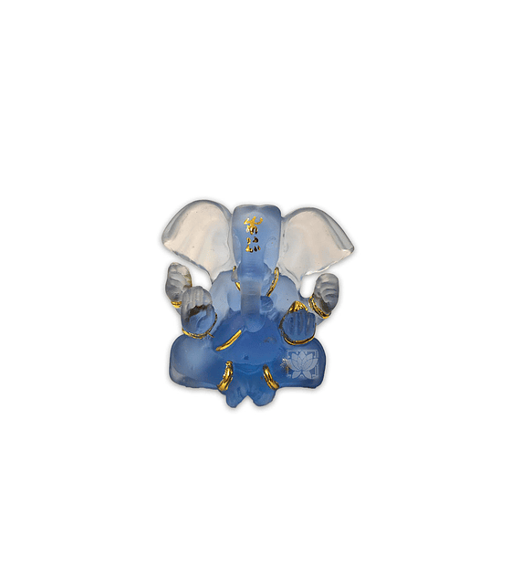 Dios Ganesh  Pequeño Azul Transparente 3" JI21-11