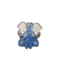 Dios Ganesh  Pequeño Azul Transparente 3" JI21-11