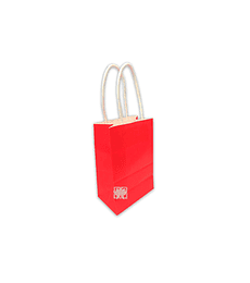 Bolsa Papel  Color (Regalo) Rojo con manilla 15X9  JI16-08F