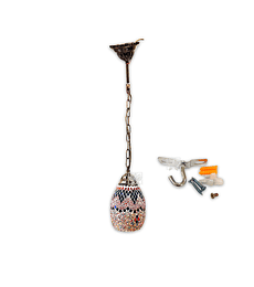 Lámpara Turca de Mosaico Colgante 25,5"   HG01-F