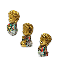 Set Figura Buda  Con Tambor B 3,5" JI21-167