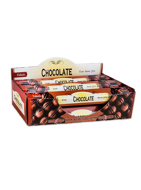 Incienso Tulasi Hexagonal  Aromaterapia Chocolate