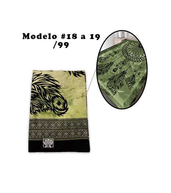 Cubrecama de Algodon Con Diseño # 18 a 19 / 99