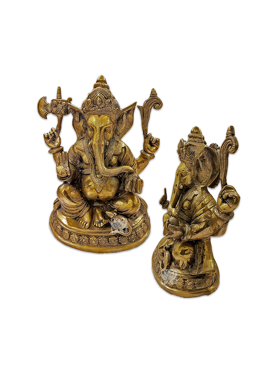 Ganesh Meditando en Bronce 11,5