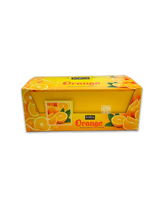 Incienso Krishna Premium Naranja 12 cajitas