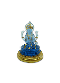 Diosa Lakshmi Pequeña  Azul Transparente 4" JI21-12