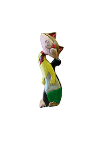 Figura Gato de Madera  N°ADD  37,5cm
