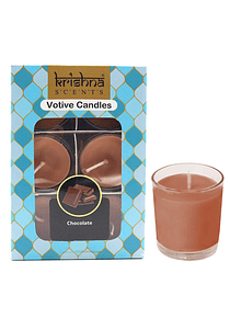 Pack 6 Velas Votive Krishna Chocolate