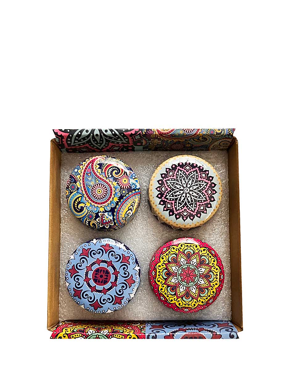 SET4 Velas lata de Mandala Aromaticas  JI24-17