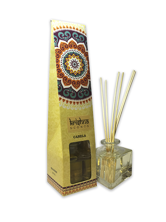 Difusor Ambientador con Palitos / Reed Difusor Krishna Canela