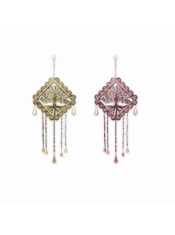 Campana De Viento Árbol Cuadrado  12