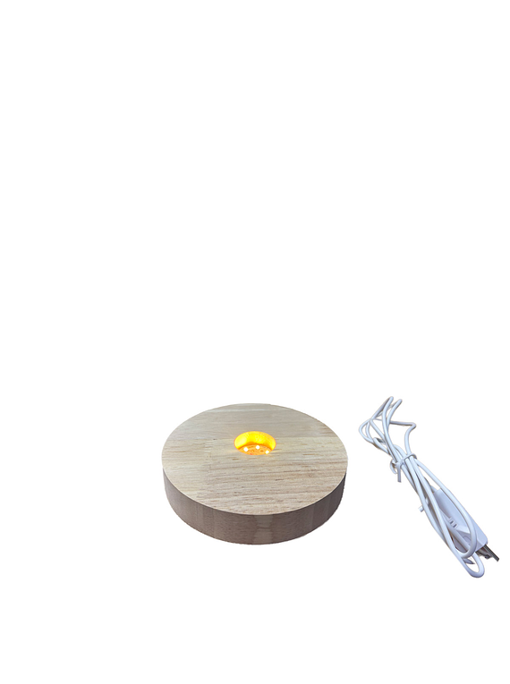 Figura Cristal Ganesh con Luz 