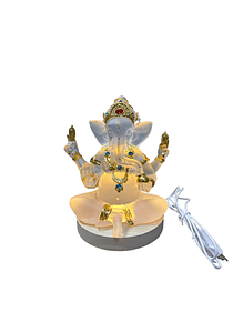 Figura Cristal Ganesh con Luz 