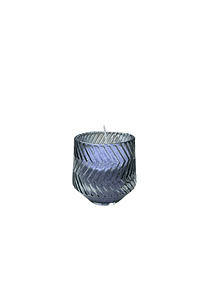 Portavela Vidrio Azul