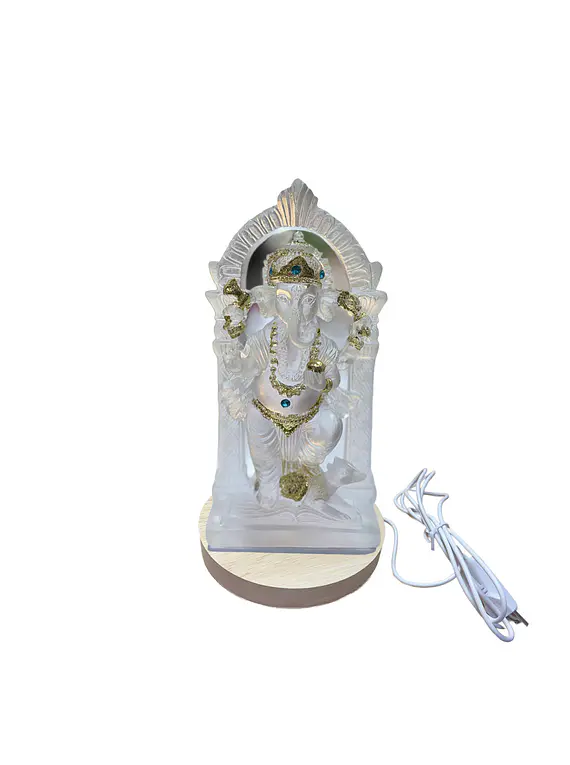 Figura Ganesha con Luz  15.5 cm