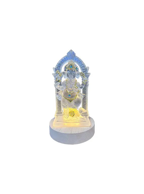 Figura Ganesha con Luz  15.5 cm