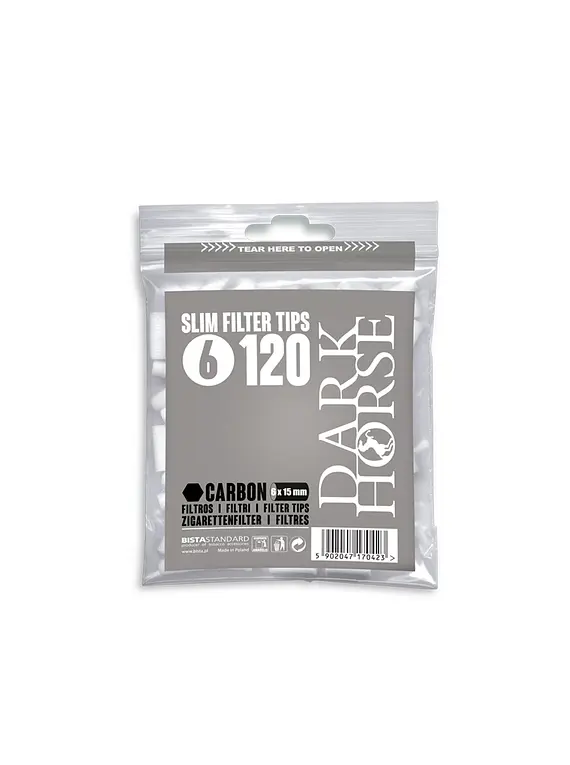Filtro SLIM Dark Horse Carbón 120 Unidades
