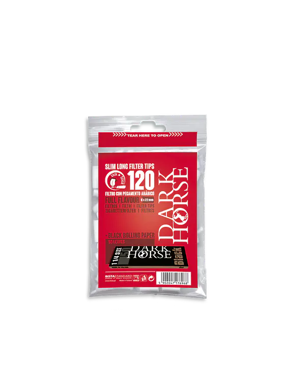 Filtro Dark Horse  Slim Long engomado 120 unidades