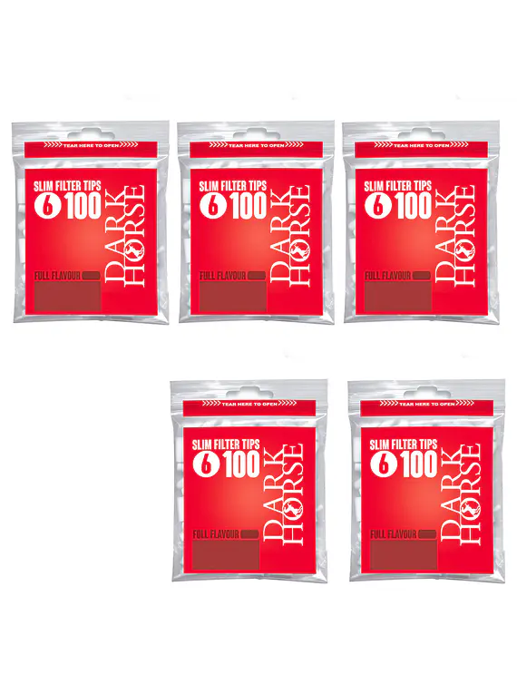 Filtro Dark Horse Slim Long 500 Filtros (Pack de 5 Bolsas)
