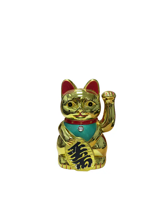 Figura Gato de la Fortuna Dorada JI25-126