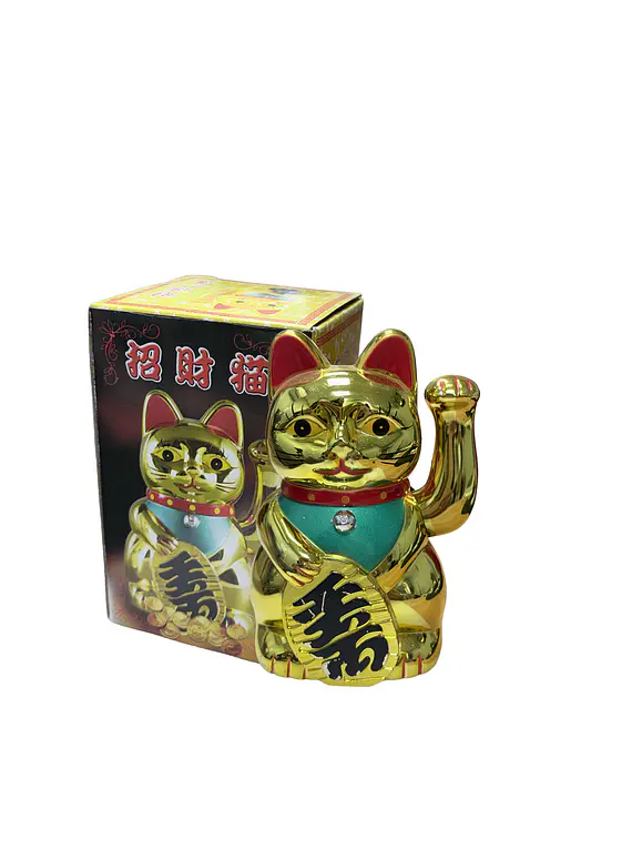 Figura Gato de la Fortuna Dorada JI25-126