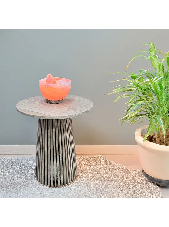 Mesa Decorativa Redonda de Madera 