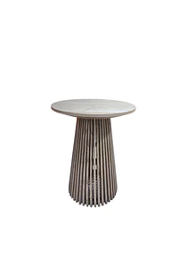 Mesa Decorativa Redonda de Madera 
