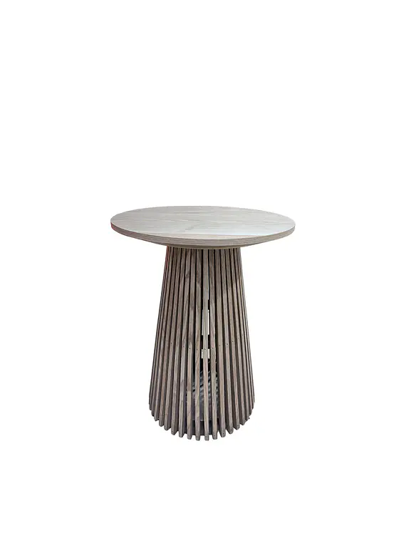 Mesa Decorativa Redonda de Madera 