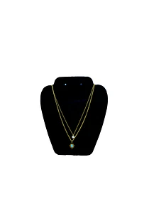 Collar Doble acero inoxidable con piedras