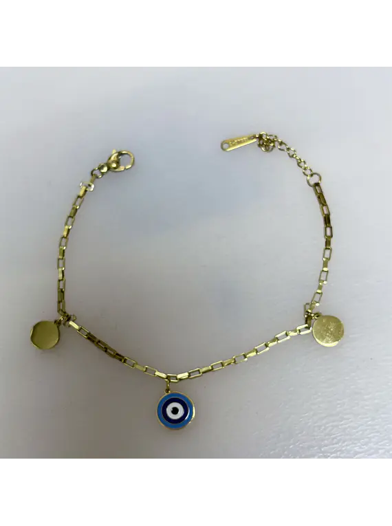 Brazalete | Pulsera de Acero inoxidable Ojo Turco