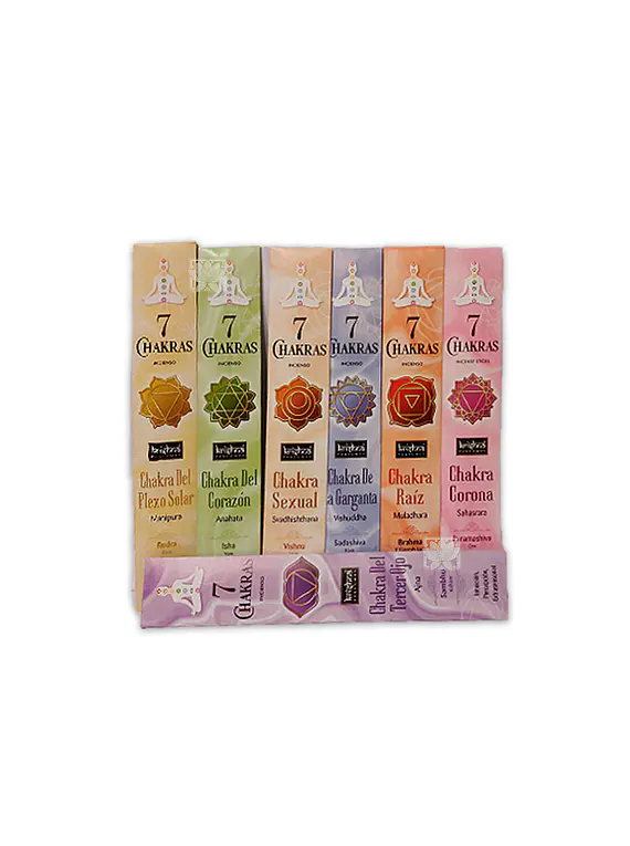 Incienso Krishna 7en1  Caja Surtido de 7 Chakras