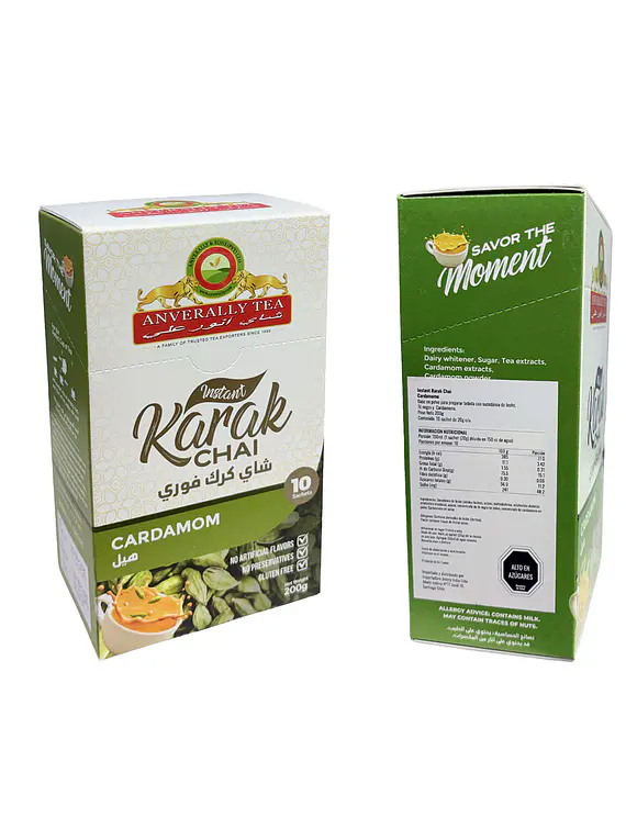 Té Chai Latte Cardamomo lite Karak Instantáneo