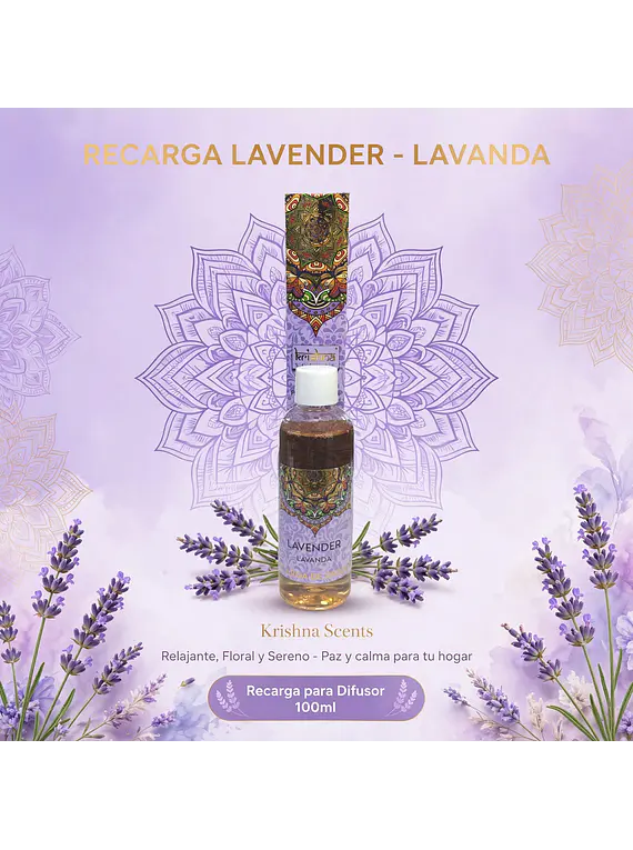 Recarga Difusor Mikado Krishna Lavanda