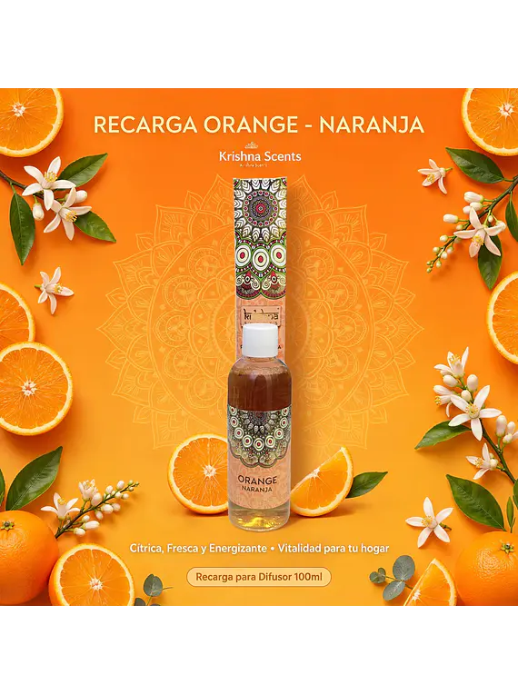 Recarga Difusor Mikado Krishna Naranja
