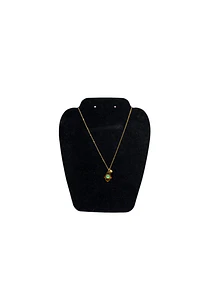 Collar Doble acero inoxidable con Zirconia Mano de Fatima 