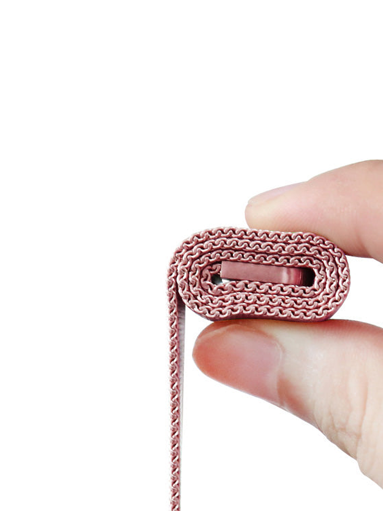 Stainless Steel Link Woven Mesh Infinite Loop Band - The Melbourne in Rose Gold Large - Compatible with Apple Watch Size 42mm to 45mm 2