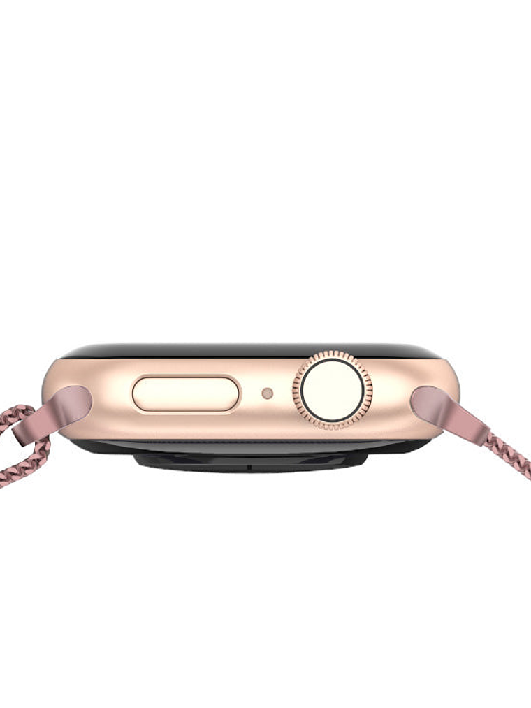 Stainless Steel Link Woven Mesh Infinite Loop Band - The Melbourne in Rose Gold Large - Compatible with Apple Watch Size 42mm to 45mm 3