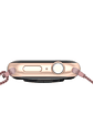 Stainless Steel Link Woven Mesh Infinite Loop Band - The Melbourne in Rose Gold Large - Compatible with Apple Watch Size 42mm to 45mm - Miniatura 3