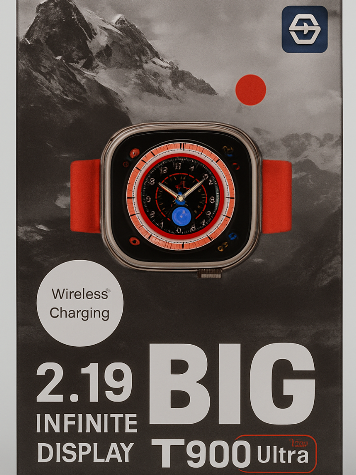 Reloj Smartwatch T900 Ultra Big 2.19” – Naranjo / Plateado 2