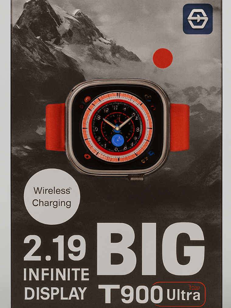 Reloj Smartwatch T900 Ultra Big 2.19” – Naranjo / Plateado 2