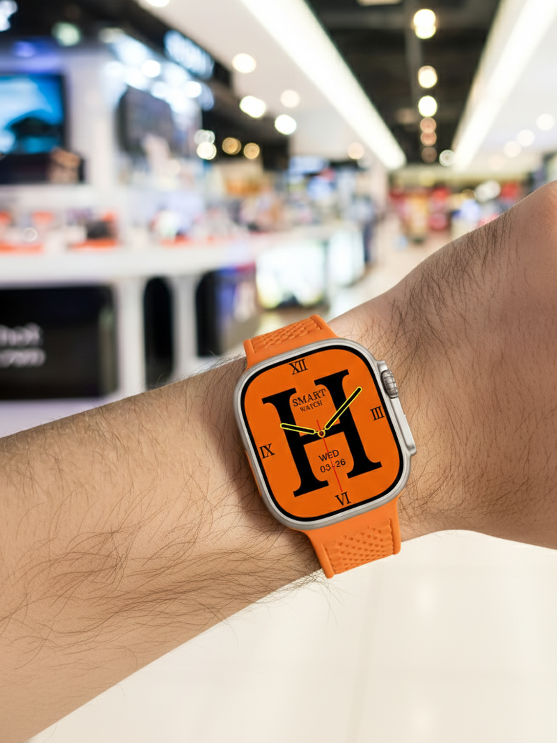 Reloj Smartwatch T900 Ultra Big 2.19” – Naranjo / Plateado 3