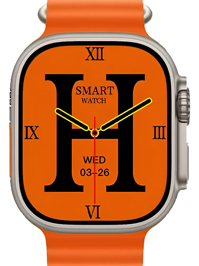 Reloj Smartwatch T900 Ultra Big 2.19” – Naranjo / Plateado 6