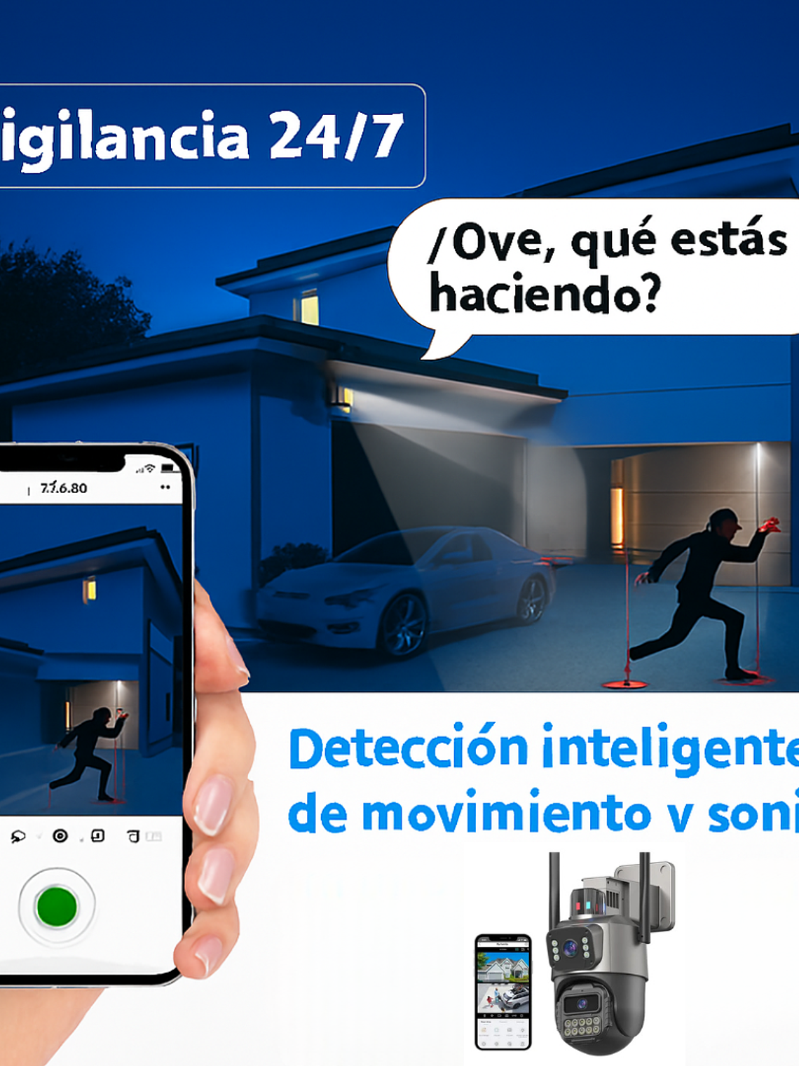 Cámara de Vigilancia Exterior Doble Lente 360° | Seguridad Inteligente Total 2