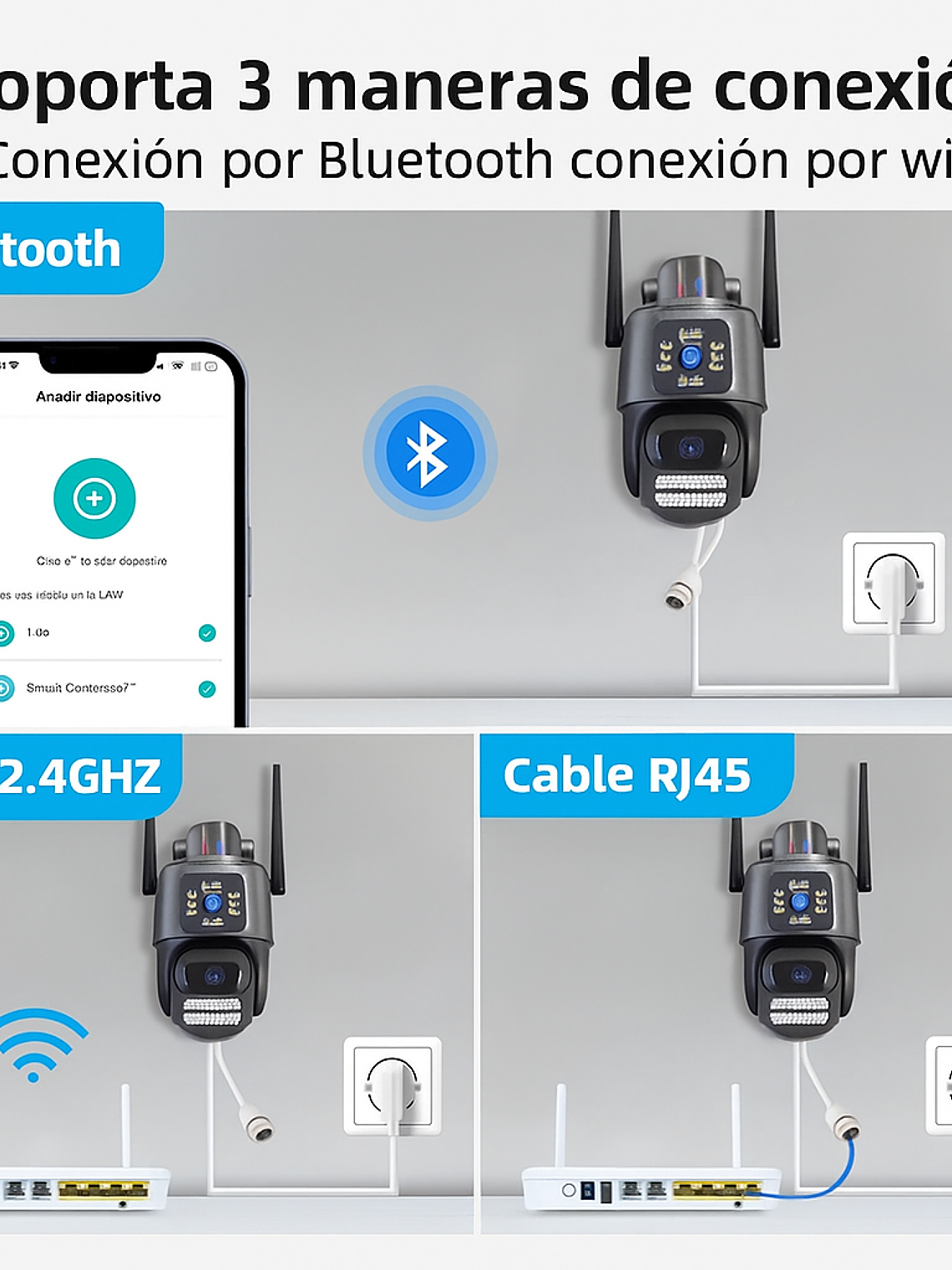 Cámara de Vigilancia Exterior Doble Lente 360° | Seguridad Inteligente Total 3