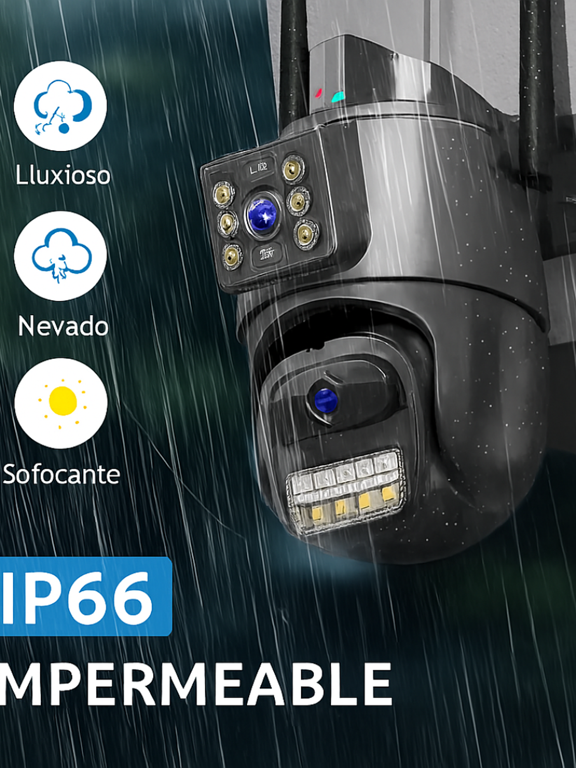 Cámara de Vigilancia Exterior Doble Lente 360° | Seguridad Inteligente Total 4