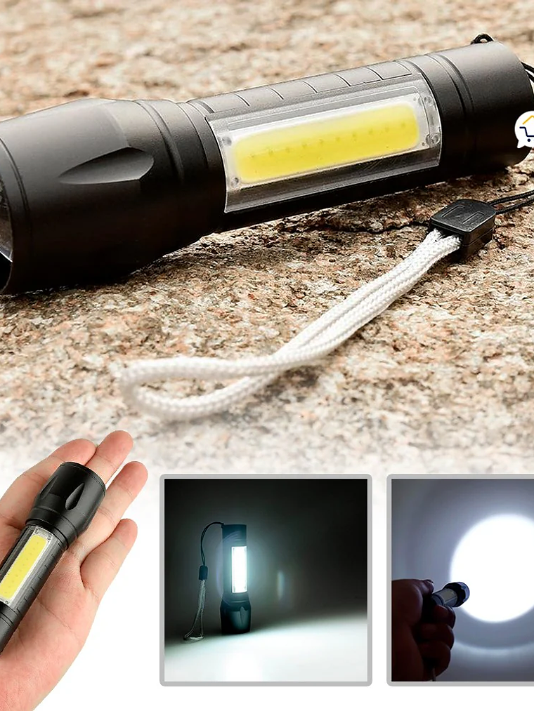 Linterna Portátil Recargable Ideal para Camping y Outdoor 4