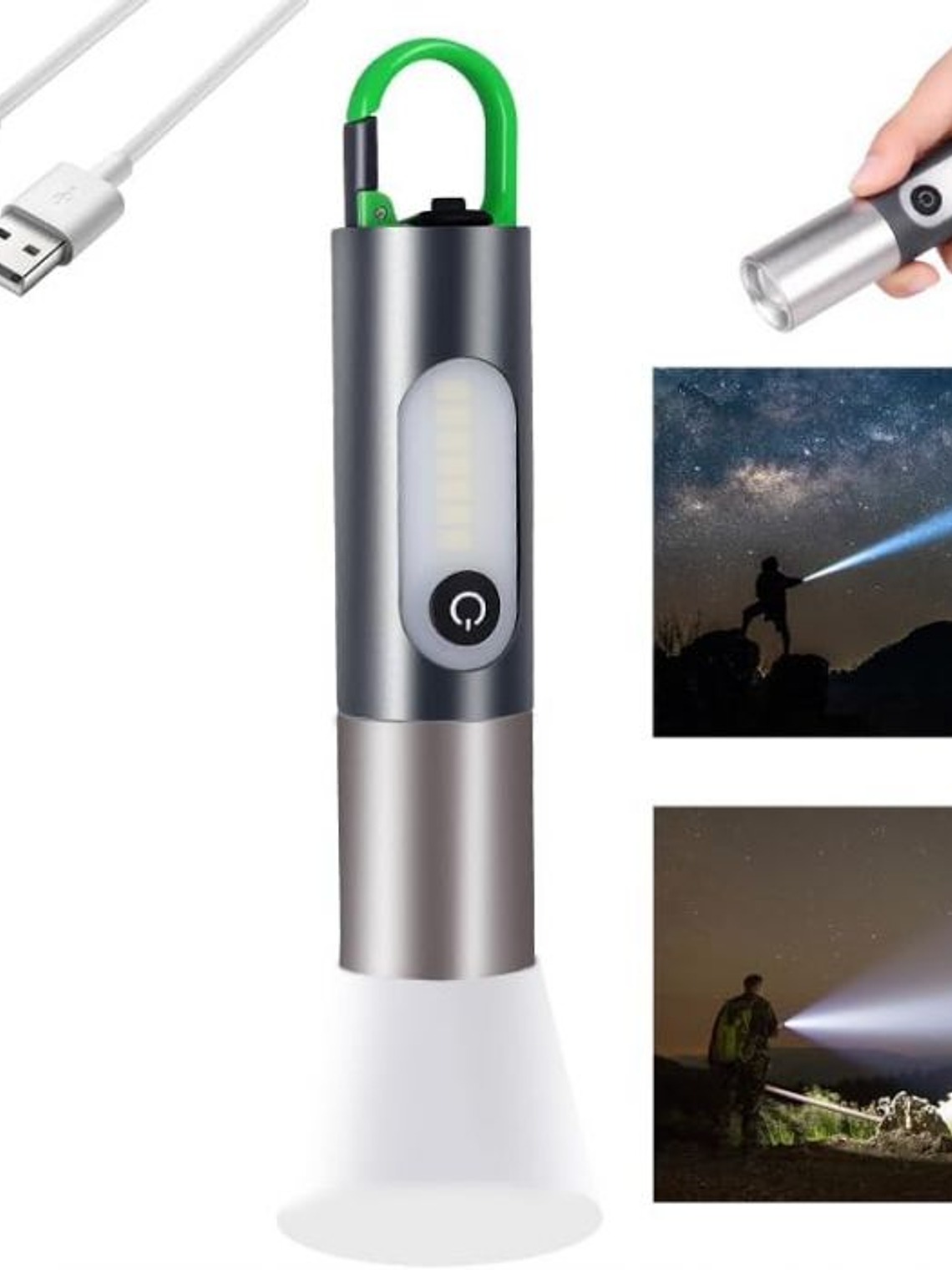 Linterna Exterior Láser Táctica Recargable LED Luz Rondon 1