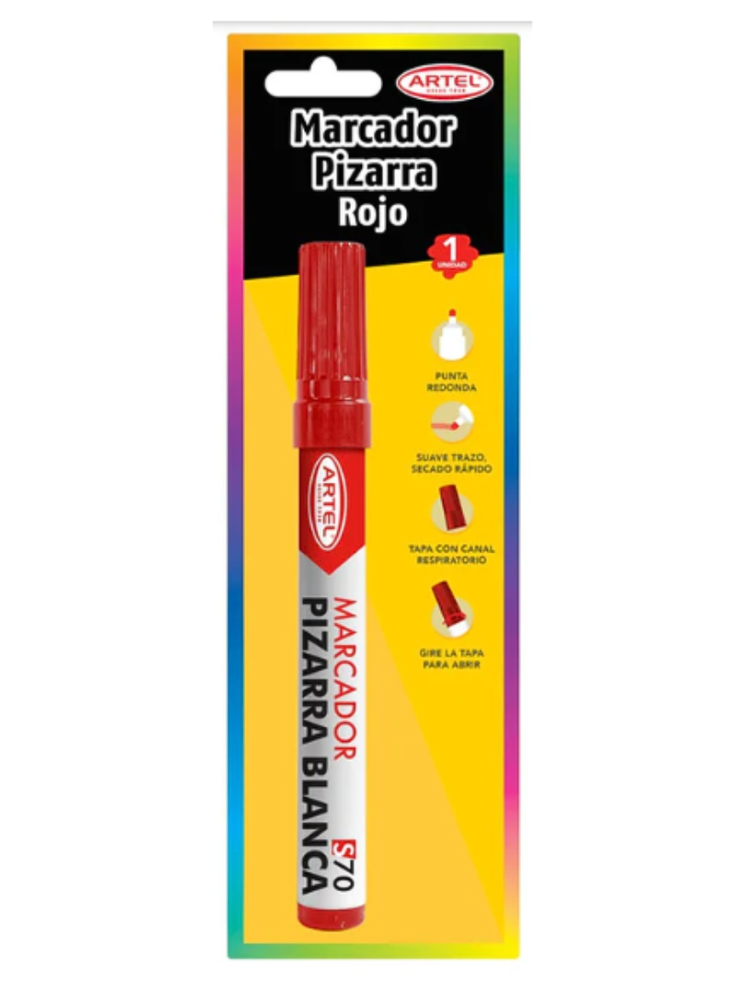 MARCADOR PIZARRA BLANCA ARTEL ROJO 1