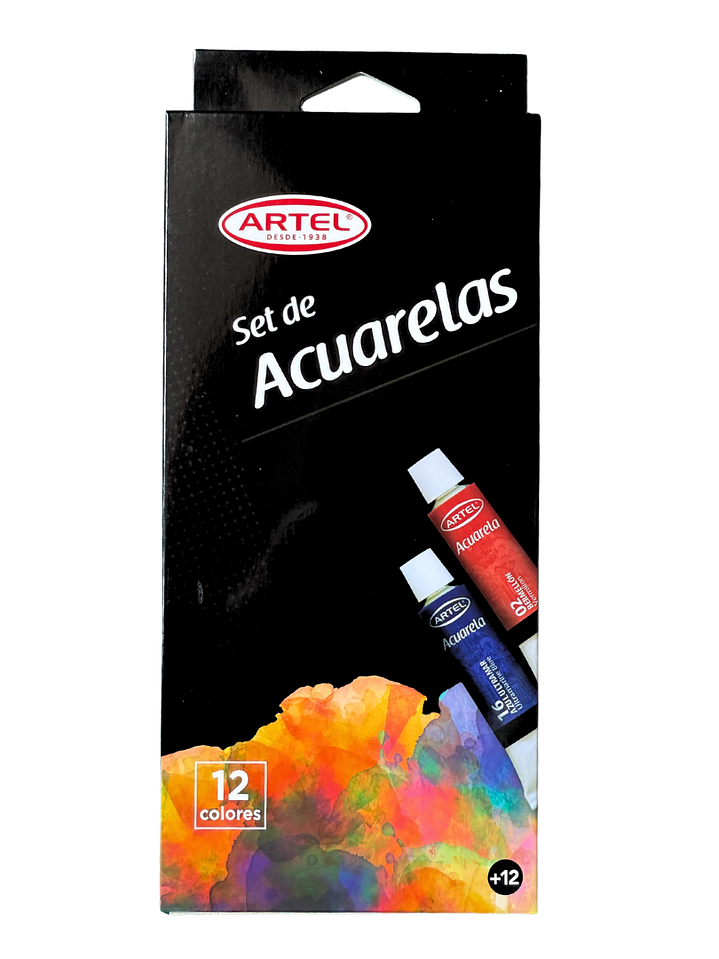 SET DE ACUARELAS 12 COLORES DE 12 ML 1